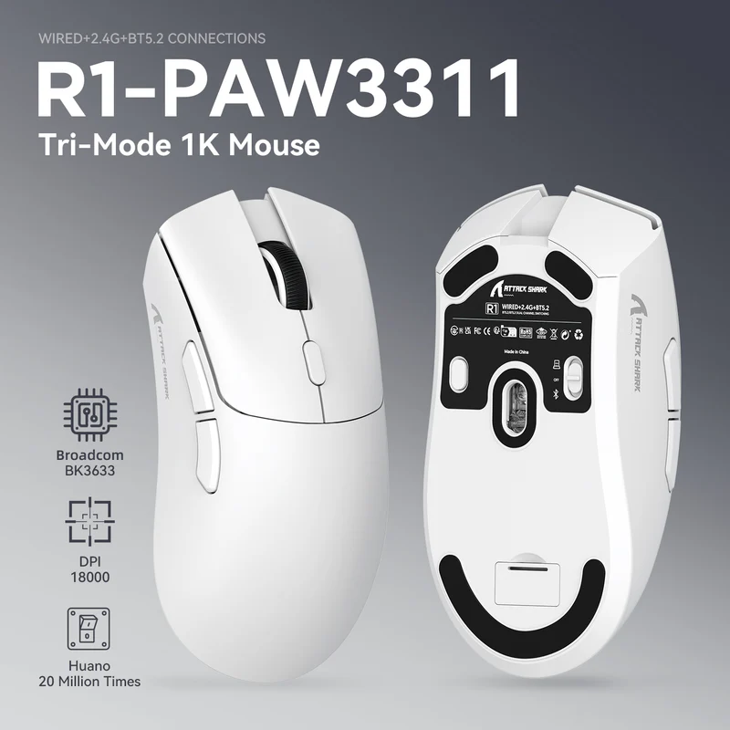ATTACK SHARK R1 Wireless Gaming Mouse – Image 3
