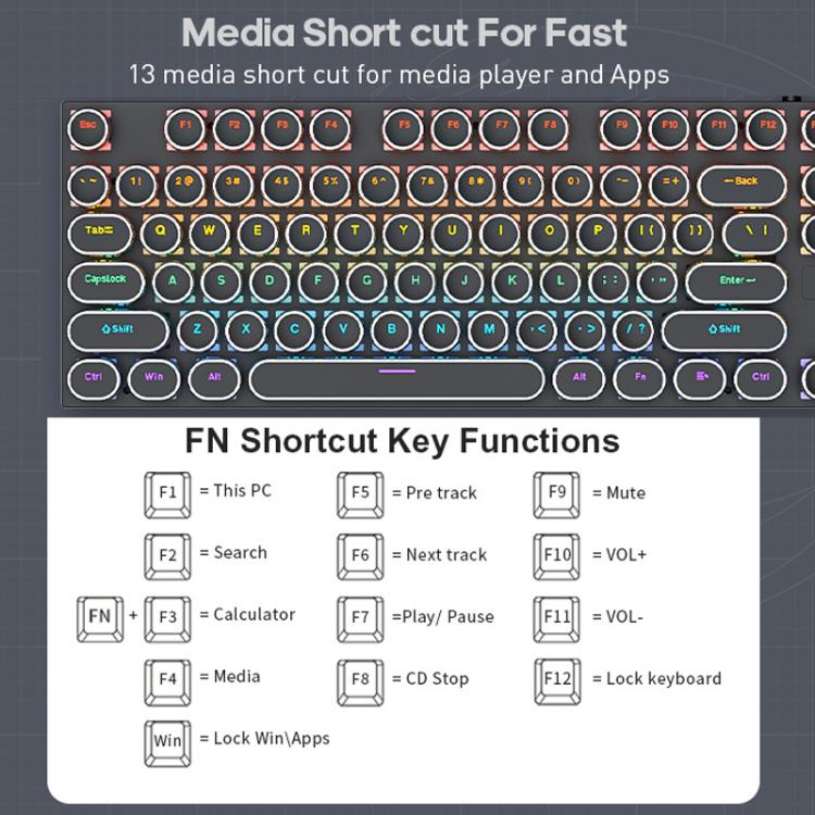 CLAVIER MECANIQUE GAMER IMICE GK-800 – Image 5