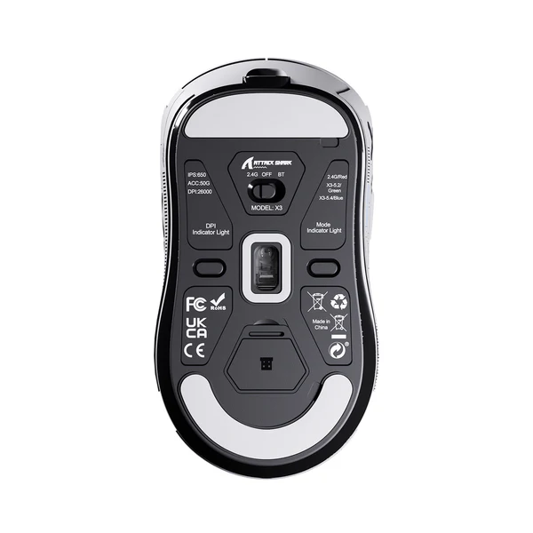 ATTACK SHARK X3 Wireless Gaming Mouse PAW3395 Superlight – Image 4